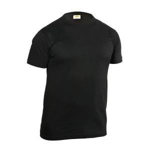 T-shirt manica corta cotone 135grammi nera taglia m  897et-m