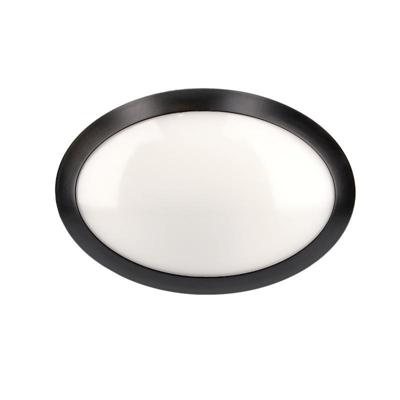 Lampada applique da soffitto o parete LEDS C4 FORD OVAL, lampadina NON inclusa, Attacco E27, colore nero.