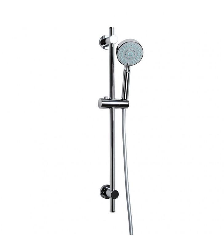Saliscendi doccia con incluso soffione doccino a 5 getti IDRO-BRIC ERMES, 70 cm regolabile