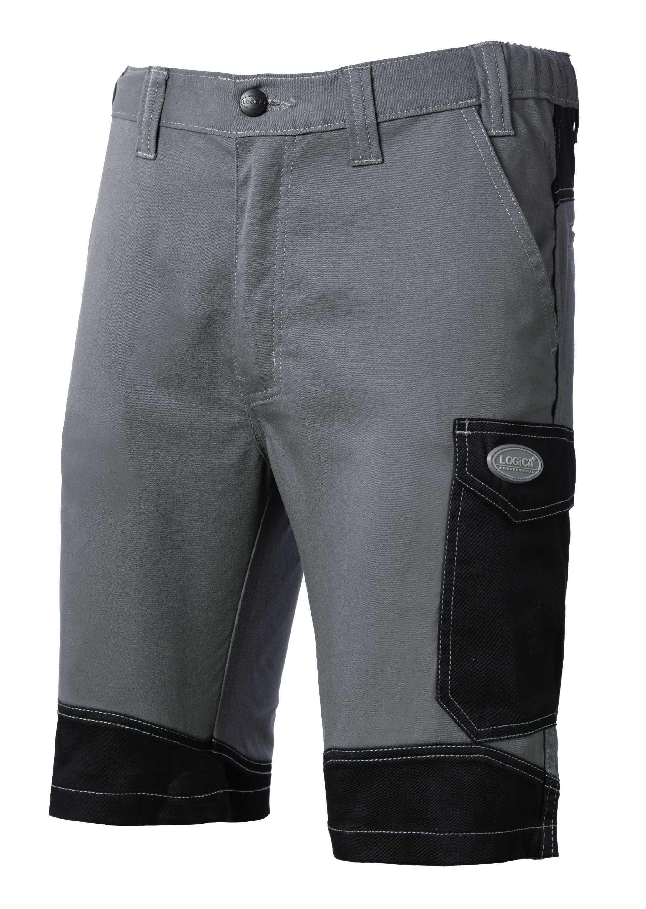 Bermuda pantaloncini da lavoro Tg. L con tasche Stretch Grigio Logica ASTOR 2-L