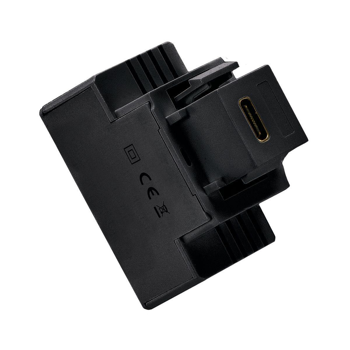 Alimentatore da incasso KEYSTONE compatto 1 presa USB-C 3A colore nero Fanton 82902