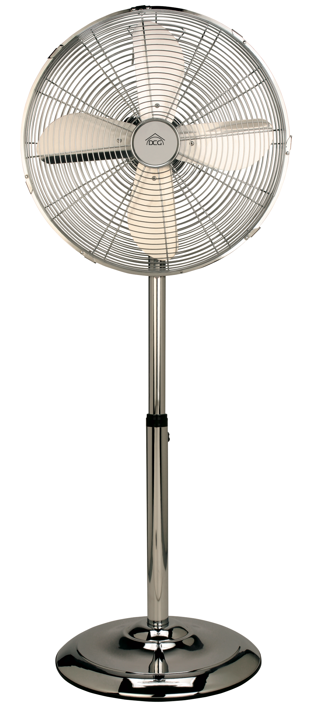 Ventilatore a piantana 40cm in metallo finitura cromata DCG VE9090