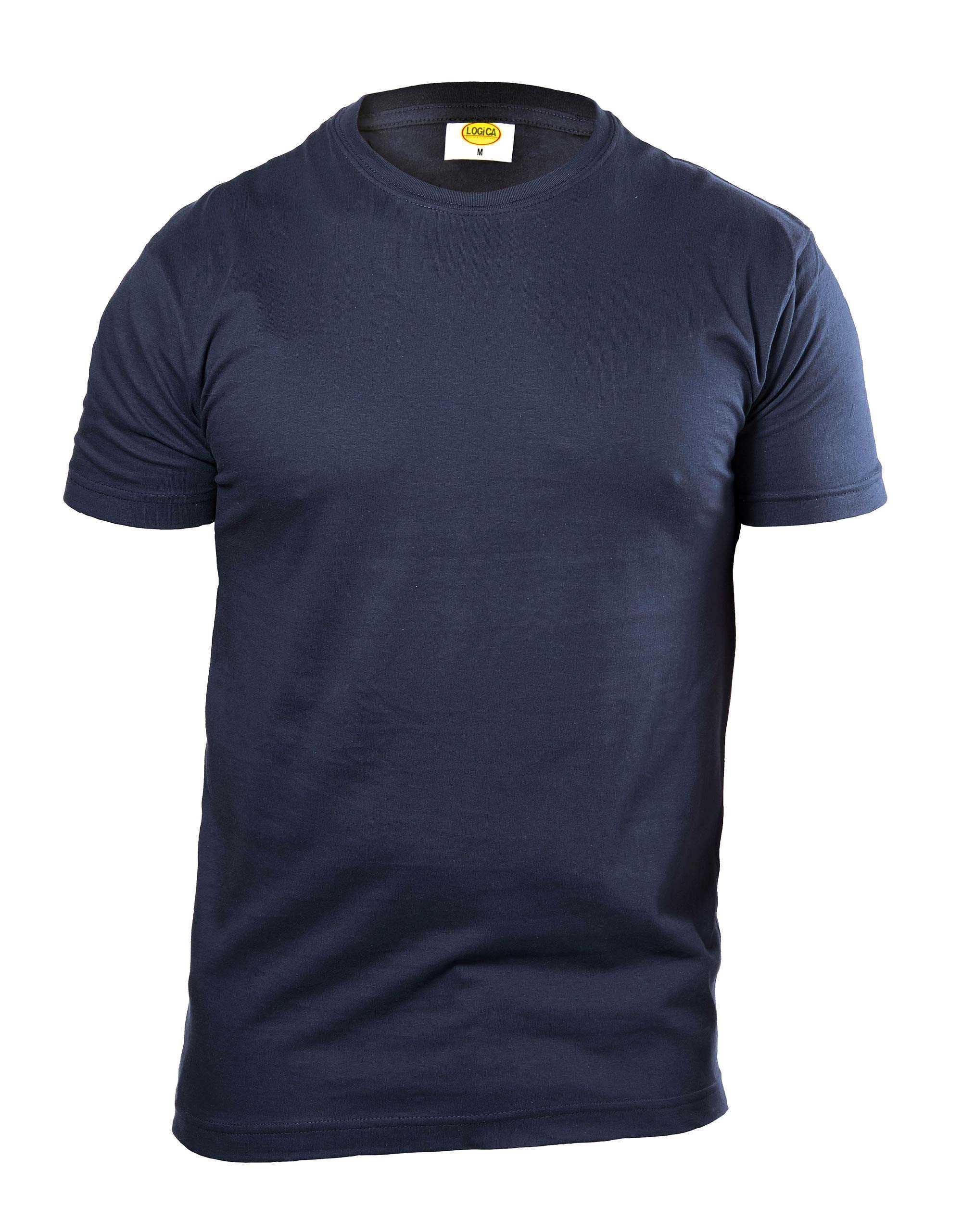 T-shirt manica corta cotone 135grammi blu taglia M Logica 893ET-M