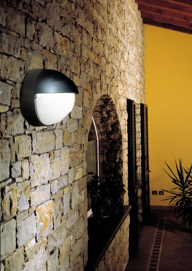 Plafoniera lampada applique LOMBARDO PRIMASK 250, attacco E27, colore decorazione nero, lampadina non inclusa.