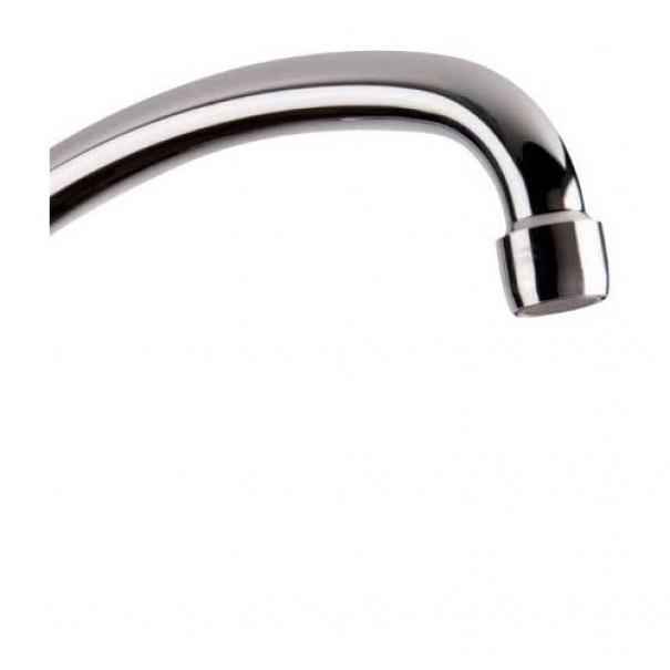 Bocca per rubinetto lavandino o lavello IDROBRIC, a J, diametro 18 mm, 15/1 attacco universale, senza rompigetto