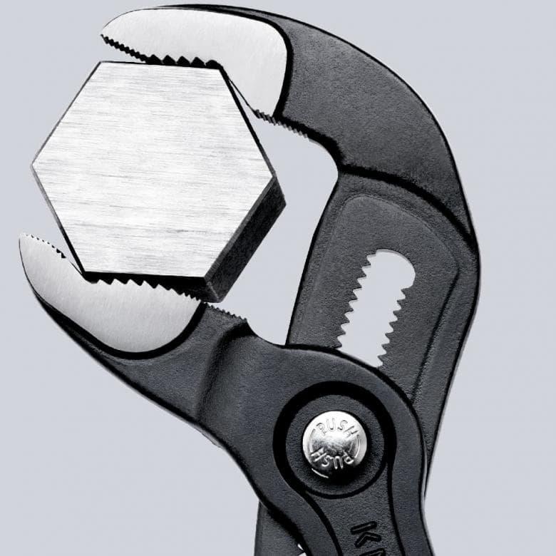 Pinza regolabile professionale KNIPEX COBRA 87 01 180, in acciaio al cromo-vanadio, 180mm.