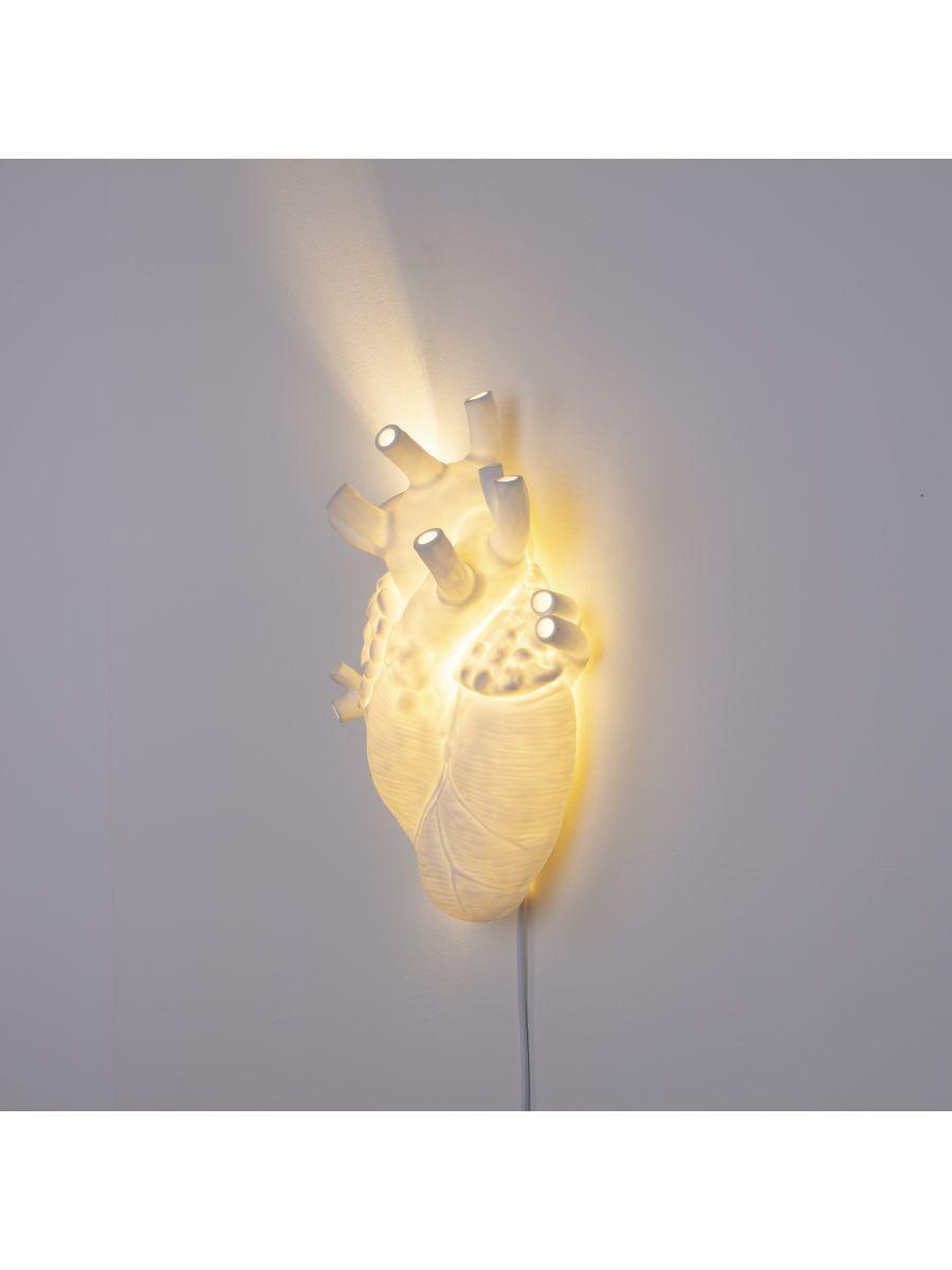 Heart Lamp lampada applique in porcellana altezza 32 cm Seletti 09925