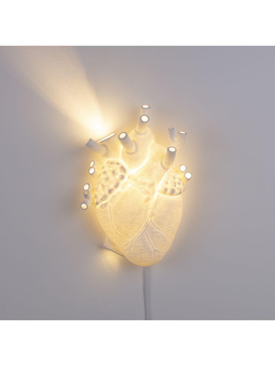 Heart Lamp lampada applique in porcellana altezza 32 cm Seletti 09925