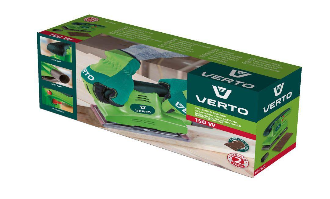 Levigatrice orbitale VERTO, 150W, piatto 90x187 mm