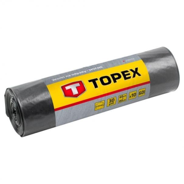 Sacchi per rifiuti da 120 lt TOPEX, nero, 10 pezzi, 70x110 cm