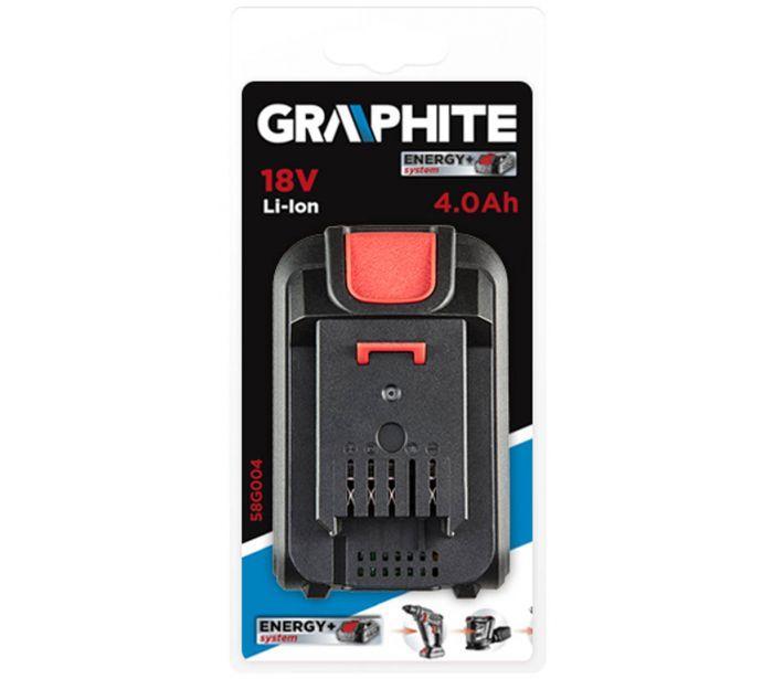 Batteria per elettroutensili GRAPHITE Energy+ 18V, 4.0Ah, agli ioni di litio.