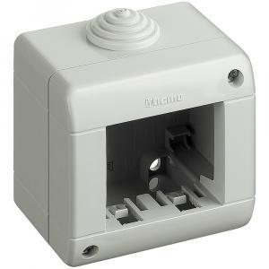 Custodia scatola protettiva per prese e interruttori a muro  idrobox matix 25402, grado di protezione ip40, 2 moduli