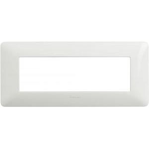 Placca per interruttori, prese, pulsanti serie civili  matix am4806bbn, 6 moduli, colore bianco.