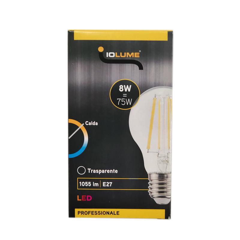 Lampadina a LED E27 IOLUME 8W, 3000K, 1055 lm, luce calda