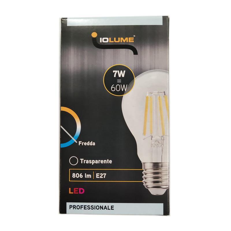 Lampadina a LED E27 IOLUME 7W, 6500K, 806 lm, luce fredda