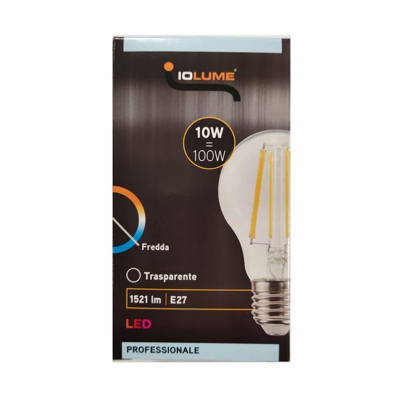 Lampadina a LED E27 IOLUME 10W, 6500K, 1521 lm, luce fredda