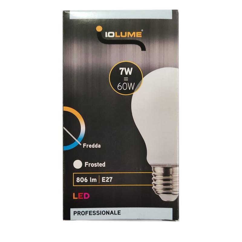 Lampadina a LED E27 IOLUME 7W, 6500K, 806 lm, luce fredda