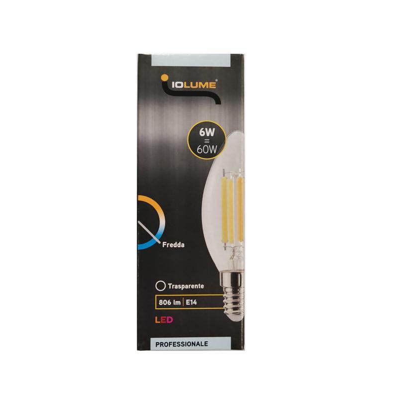 Lampadina a LED E14 IOLUME 6W, 6500K, 806 lm, luce fredda