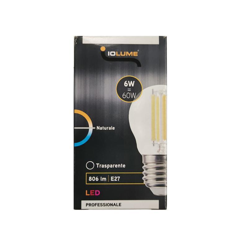 Lampadina a LED E27 IOLUME 6W, 4000K, 806 lm, luce naturale