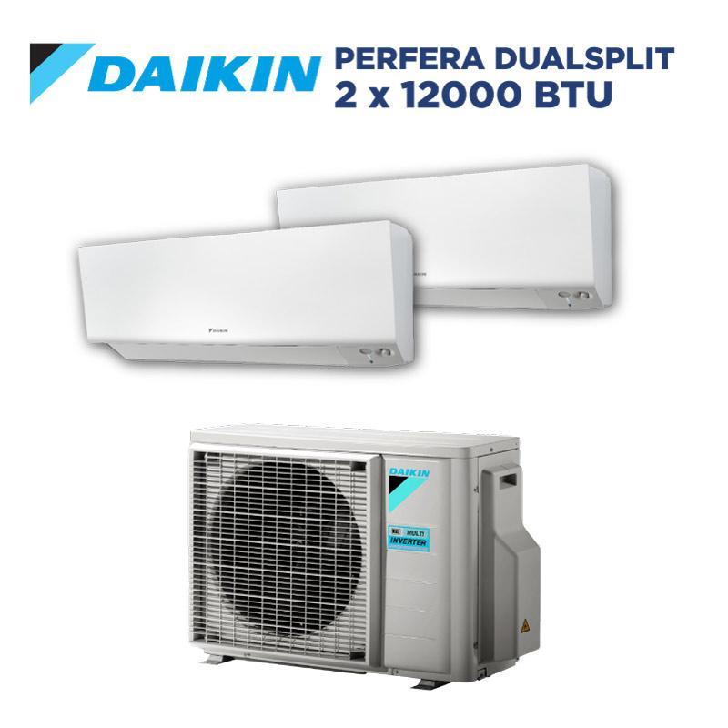 Condizionatore Daikin Perfera 12000+12000 BTU dual split Wi-Fi A+++ 2MXM50A + FTXM35A + FTXM35A