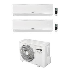 Kit condizionatore dual split , unità esterna + 2 unità interne, 12000+12000 btu, mpg520 + n°2 spg350w