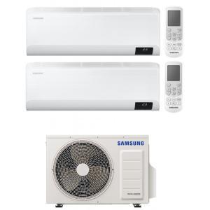 Kit condizionatore 12000+9000 btu dualsplit  windfree, unità esterna + 2 unità interne,  aj040txj2kg/u + ar12txeaawkneu + ar09txeaawkneu