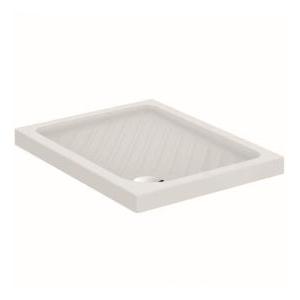 Piatto doccia antiscivolo  serie gemma 2, 100x70x7cm, ceramica, bianco ids j526701