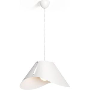 Lampadario a sospensione  ecru, in tessuto bianco, pcl 4095031pn