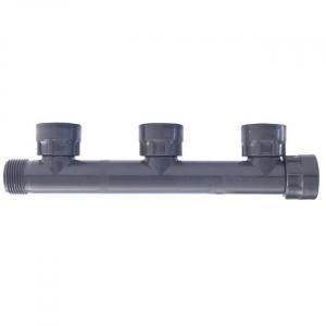 Raccordo collettore per irrigazione  manifold pvc 3 vie, con ghiera. rai 145.3000000