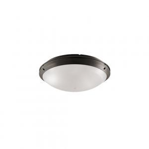 Plafoniera lampada applique  iris trasparente satinato, finitura color nero, lampadina non inclusa, mao 0750101n