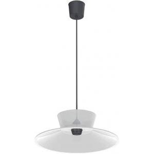 Lampada da sospensione soffitto  vintage 48, attacco e27, colore paralume bianco, lampadina non inclusa, lom lb1110016