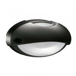 Plafoniera da parete  airy top ovale 300, attacco e27, colore decorazione nero, lampadina non inclusa, lom lb82322