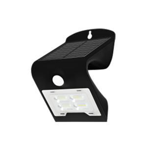 Lampada led con pannello solare  so4, con sensore di movimento, 2w, nera, mci iofarsol1n