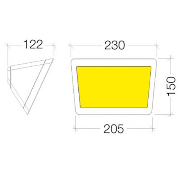 Testa Faretto per palo, per lampada a fluorescenza E27 (non inclusa) MARECO VERSUS LUCE FRONTALE,