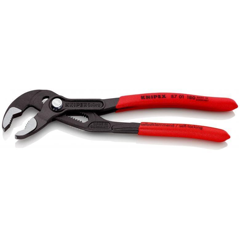 Pinza regolabile professionale KNIPEX COBRA 87 01 180, in acciaio al cromo-vanadio, 180mm.