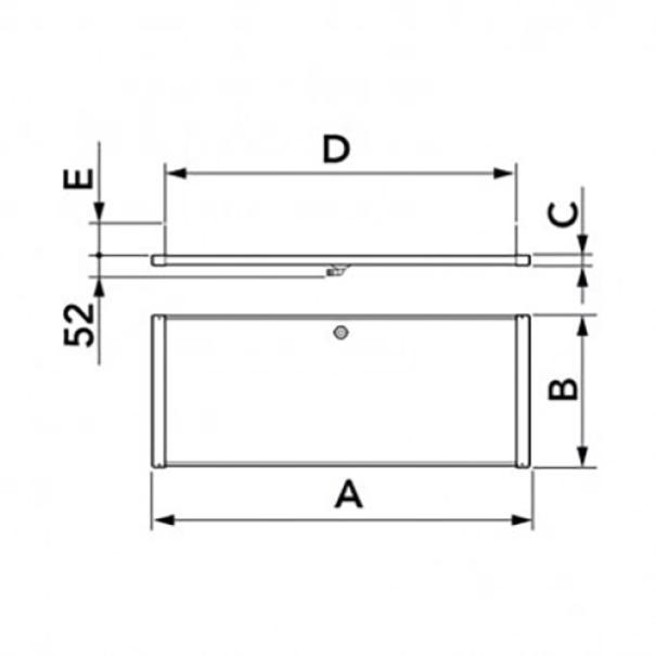 Bacinella raccolta condensa condizionatore 820X340 mm, TECNOSYSTEMI 11100105