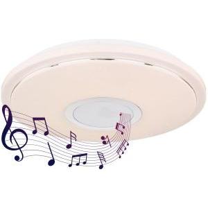 Lampada plafoniera smart con cassa audio bluetooth integrata, colore luce regolabile,  connor, glb 41386-16l.