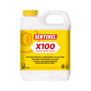 Inibitore incrostazioni e corrosione  x100, per muovi impianti di riscaldamento, 1 lt, snt x100l-12x1l-expb.