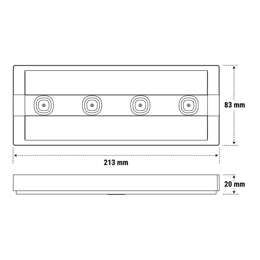 Lampada d'emergenza plafoniera LED BEGHELLI UPLED, 3 h autonomia, 100 lumen, BEG 824S.