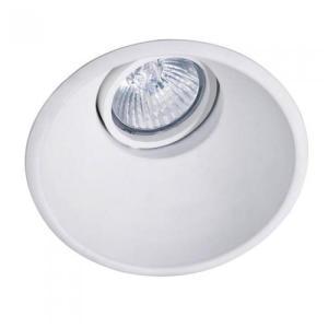 Faretto da incasso a soffitto orientabile  dome, diametro 120 mm, portalampada gu 5.3 max 50w, lampadina non inclusa, colore bianco, led dn-1601-14-00.