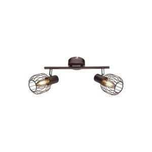 Faretto a due luci  anakin, lampadine non incluse, color bronzo, cromo, marrone, glb 54801-2