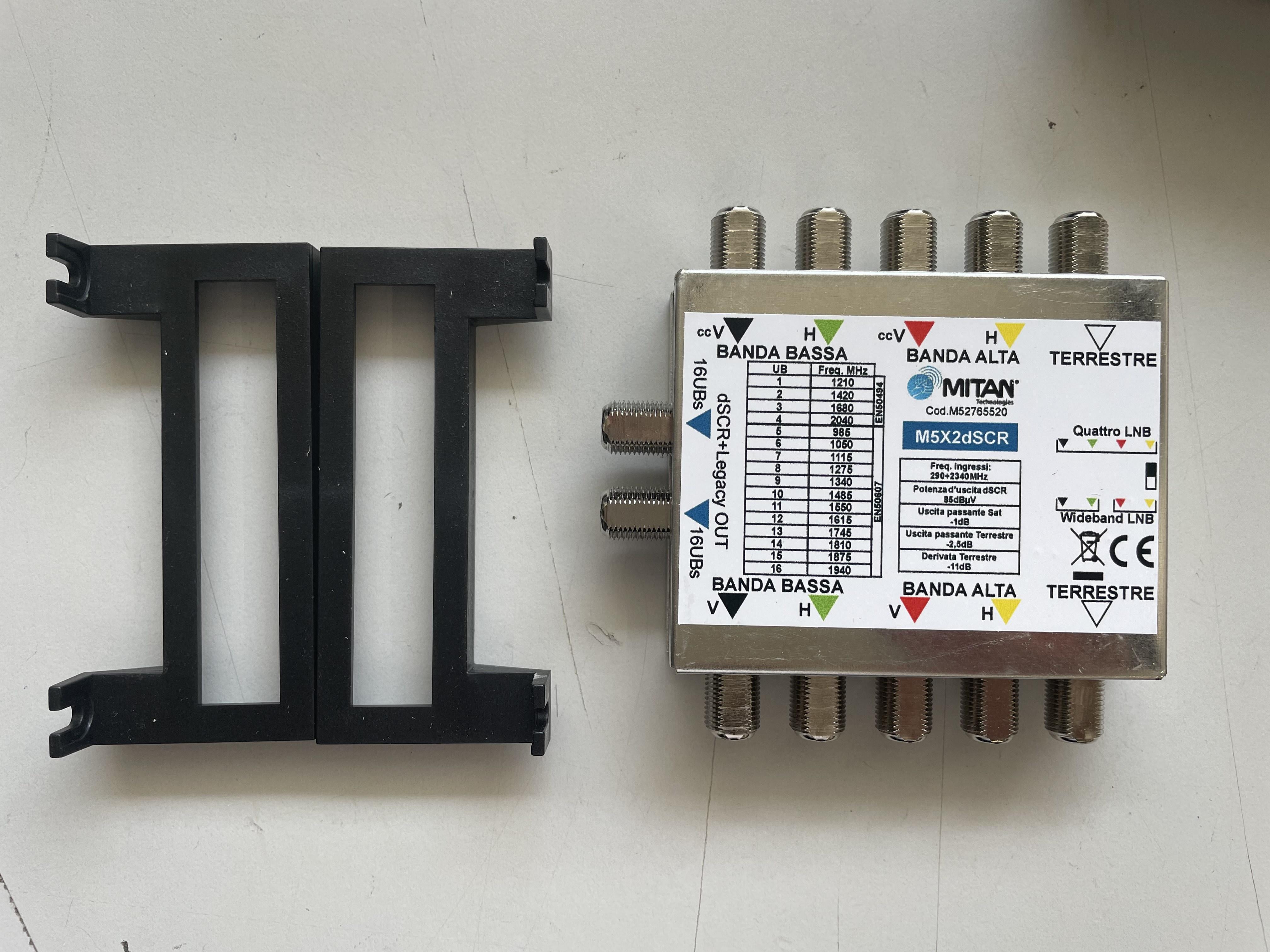 Multiswitch per distribuzione segnale TV e SAT MITAN M5X2dSCR MSW dSCR 5x5 - 2 uscite