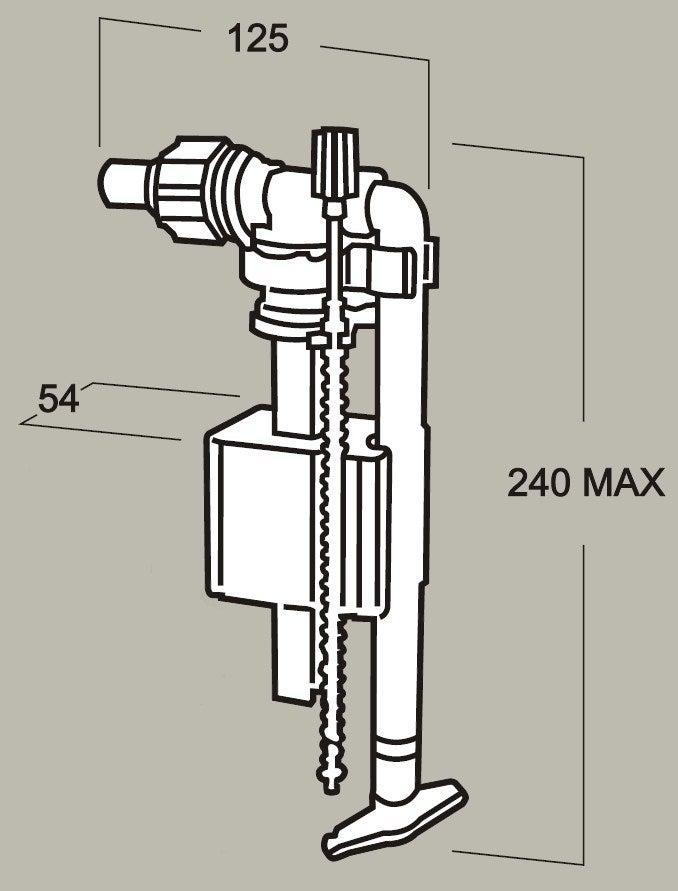 Galleggiante WC magnetico silenzioso BAMPI MAGNETIC, per cassette esterne in ceramica