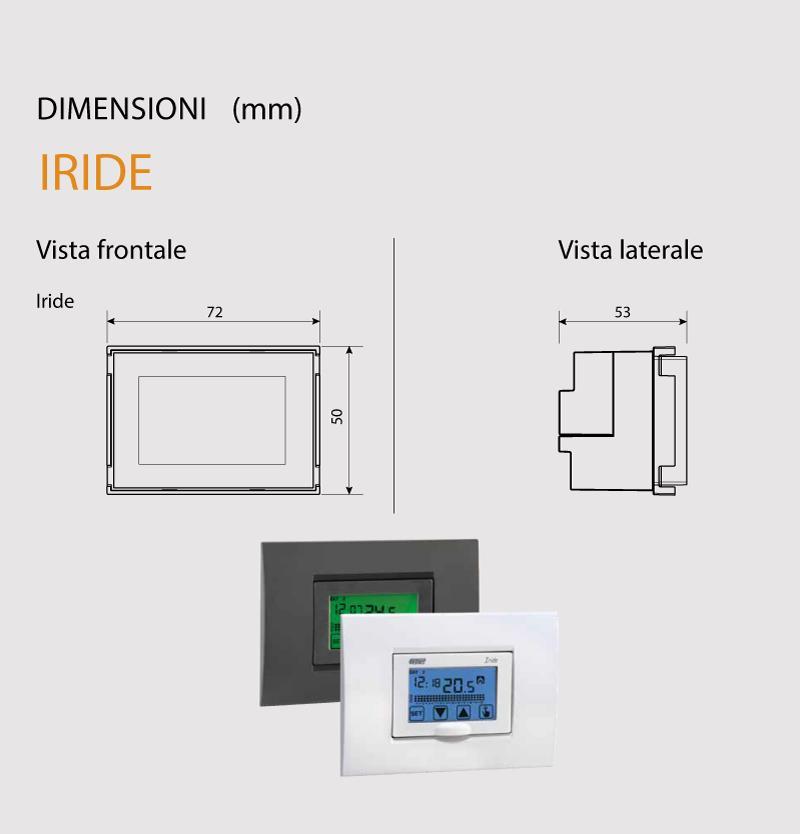 Cronotermostato touch da incasso VEMER IRIDE, a batteria, VE456000