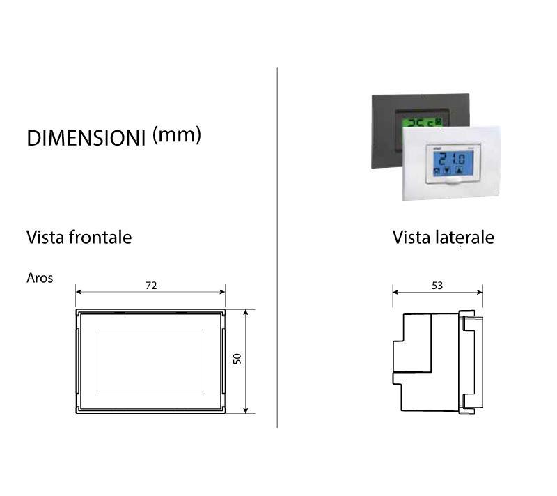 Termostato touch a incasso VEMER AROS, a batteria, VEM VE458600