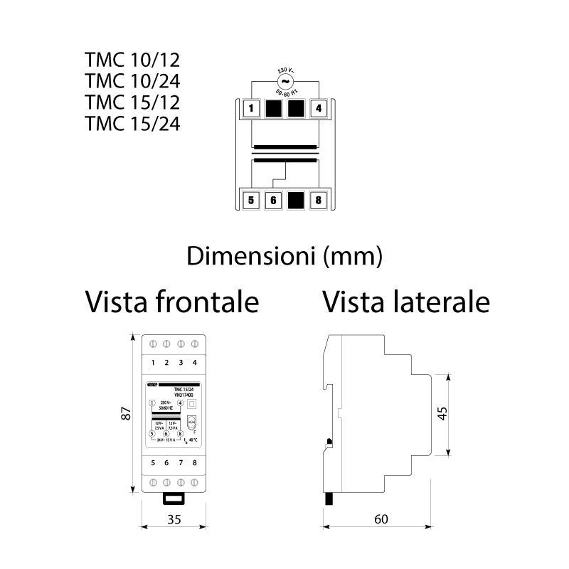 Trasformatore di sicurezza VEMER TMC 15/12