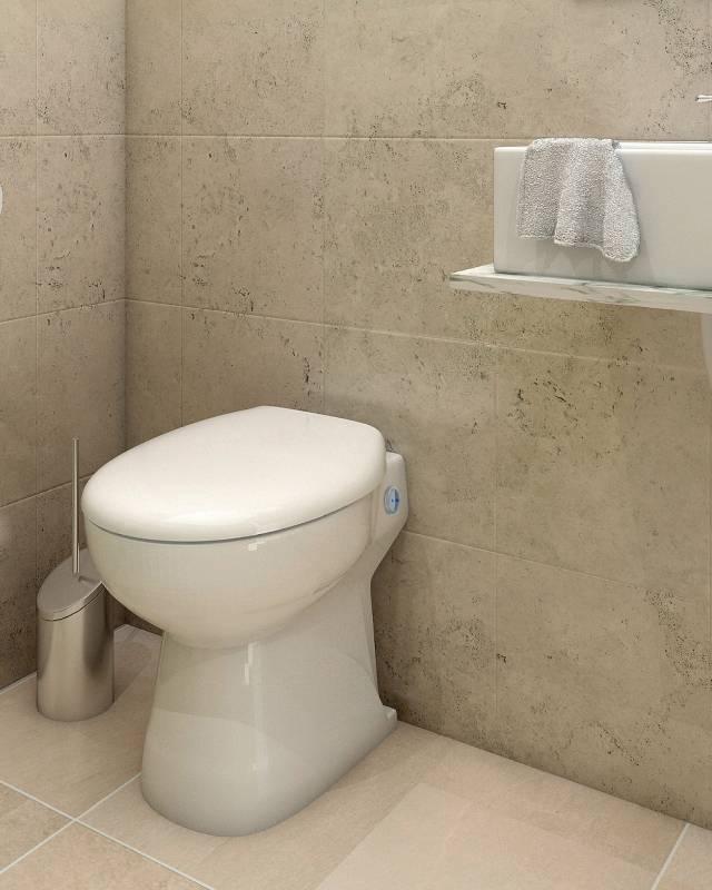 Vaso WC con trituratore per installazioni su piccoli tubi o scarse pendenze Watersan Compact 1 WSC1