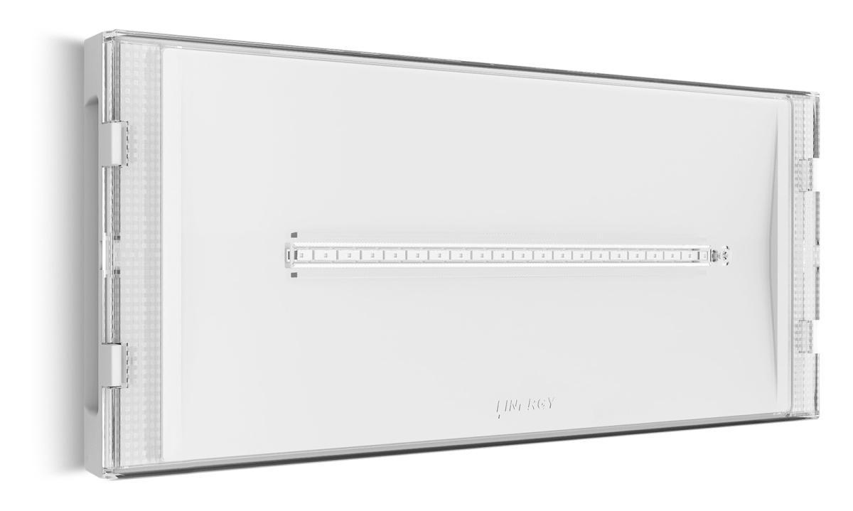 Lampada d'emergenza a parete LINERGY SELFIE, 260 lm, autonomia 2h, con Rest Mode