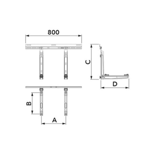 Staffa di supporto per unitu00e0 esterna condizionatore TECNOSYSTEMI GIOTTO PALACE 100, max 100 kg