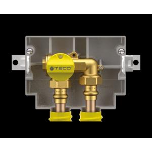 Rubinetto di intercettazione gas da incasso a u k2.1 dn15 tc 3/4  k201bc10100